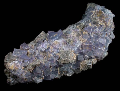 Anglesite on Galena with Fluorite from Royal Flush Mine, Hansonburg District, 8.5 km south of Bingham, Socorro County, New Mexico