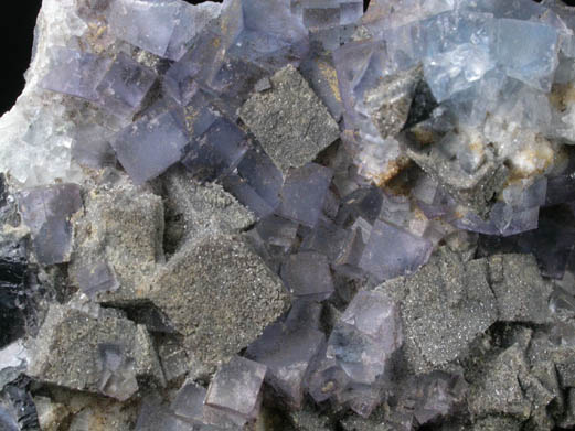 Anglesite on Galena with Fluorite from Royal Flush Mine, Hansonburg District, 8.5 km south of Bingham, Socorro County, New Mexico