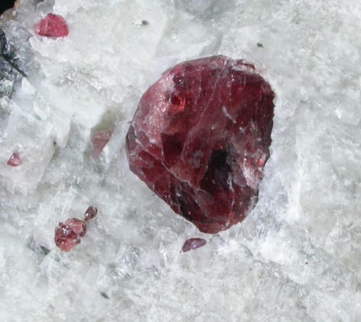 Eudialyte in Calcite with Aegirine from Khibiny Massif, Kola Peninsula, Murmanskaja Oblast', Northern Region, Russia