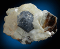 Sapphirine in Calcite with Phlogopite from Itrongay, Betroka District, Tulear, Madagascar