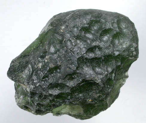 Moldavite (Tektite - natural glass caused by meteorite impact) from Vltava (Moldau) River, southern Bohemia, Czech Republic (Type Locality for Moldavite)