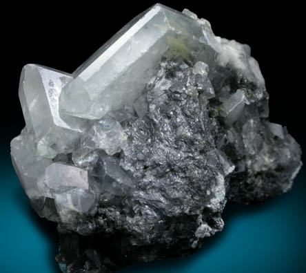 Anglesite on Galena from Tsumeb Mine, Otavi-Bergland District, Oshikoto, Namibia