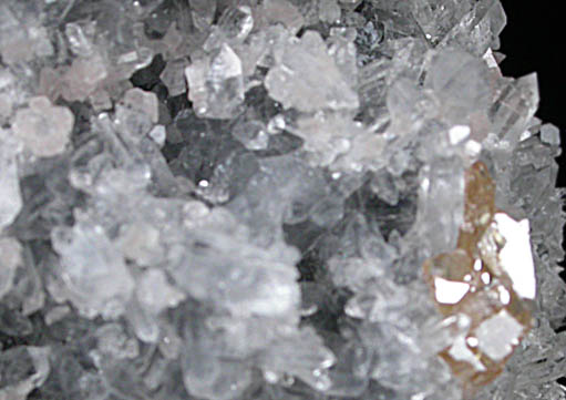 Quartz with Wulfenite and Calcite from Tsumeb Mine, Otavi-Bergland District, Oshikoto, Namibia