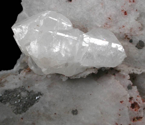 Cerussite on Quartz from Tsumeb Mine, Otavi-Bergland District, Oshikoto, Namibia