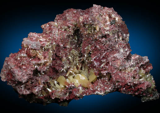 Mimetite with Hematite from Tsumeb Mine, Otavi-Bergland District, Oshikoto, Namibia