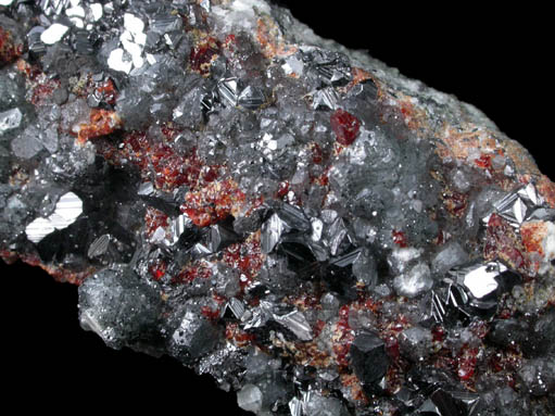 Chondrodite, Magnetite, Calcite from Palabora Mine, Limpopo Province, South Africa