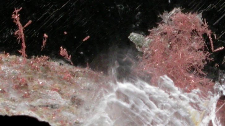 Copper in Gypsum var. Selenite from Twin Buttes Mine, Pima County, Arizona