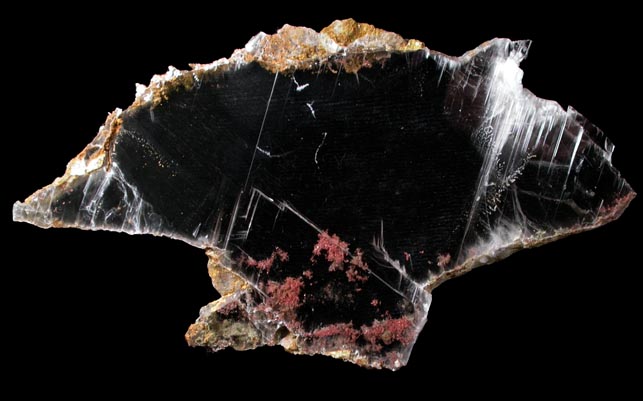 Copper in Gypsum var. Selenite from Twin Buttes Mine, Pima County, Arizona