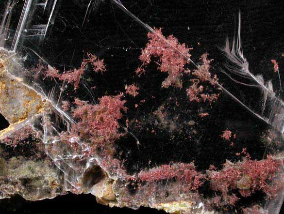 Copper in Gypsum var. Selenite from Twin Buttes Mine, Pima County, Arizona