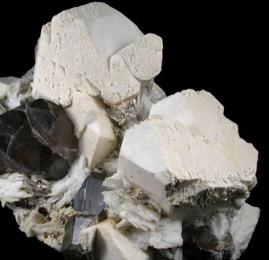 Microcline, Smoky Quartz, Albite, Muscovite from Moat Mountain, west of North Conway, Carroll County, New Hampshire