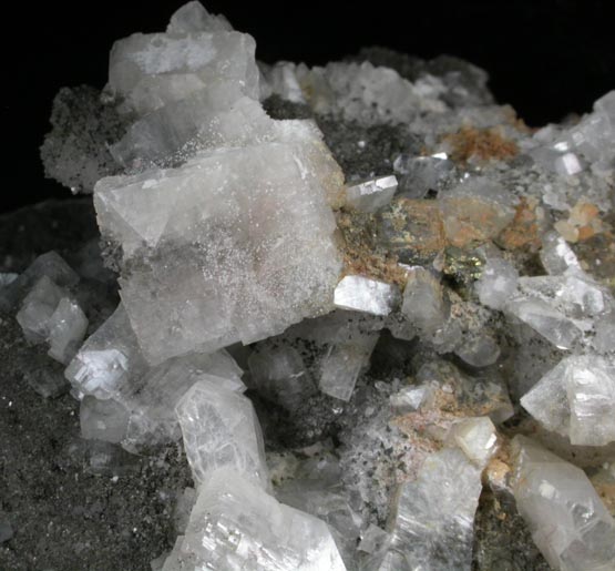 Heulandite on Quartz from Upper New Street Quarry, Paterson, Passaic County, New Jersey