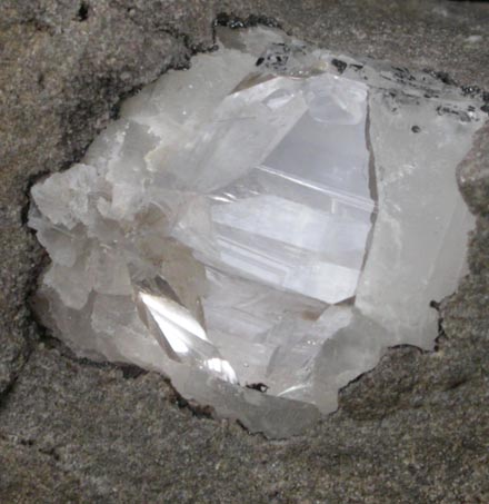 Quartz var. Herkimer Diamond in dolostone from Middleville, Herkimer County, New York