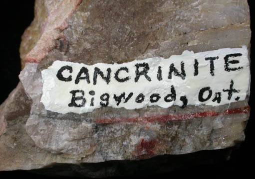Cancrinite from Bigwood Township, Sudbury District, Ontario,, Canada