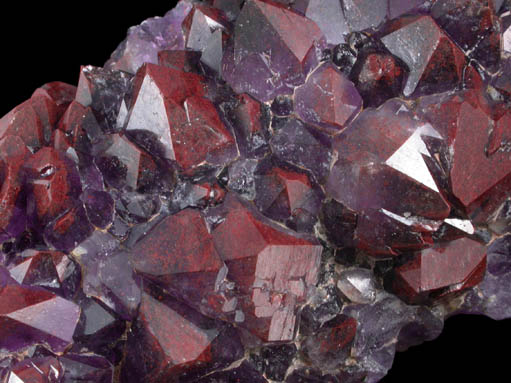 Quartz var. Amethyst Quartz with Hematite inclusions from Thunder Bay District, Ontario, Canada