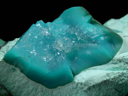 Chrysocolla with Quartz from Ray Mine, Mineral Creek District, Pinal County, Arizona