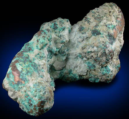 Copper with Malachite-Chrysocolla from Arizona