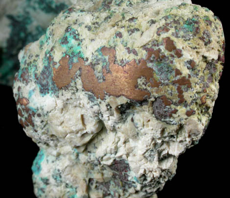 Copper with Malachite-Chrysocolla from Arizona