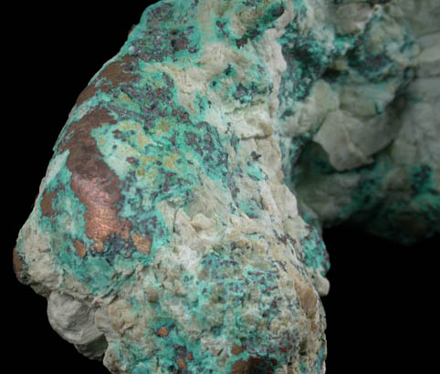 Copper with Malachite-Chrysocolla from Arizona
