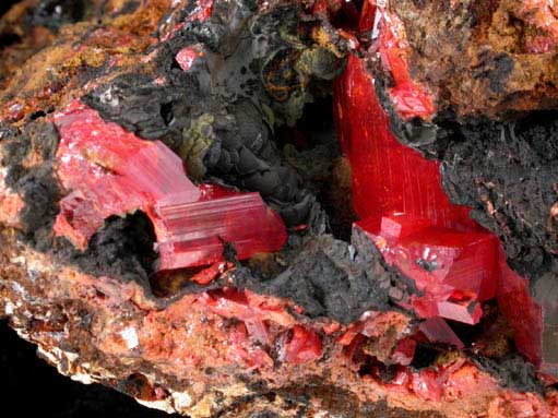 Crocoite from Adelaide Mine, Dundas, Tasmania, Australia