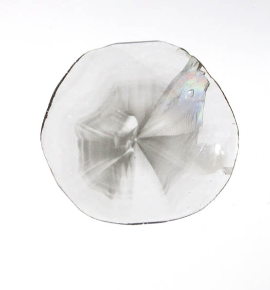 Diamond (0.17 carat polished slice with sector-zoned inclusions) from Zimbabwe