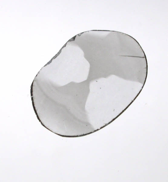 Diamond (0.13 carat polished slice with sector-zoned inclusions) from Zimbabwe