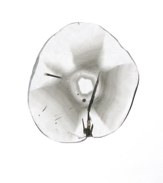 Diamond (0.23 carat polished slice with sector-zoned inclusions) from Zimbabwe