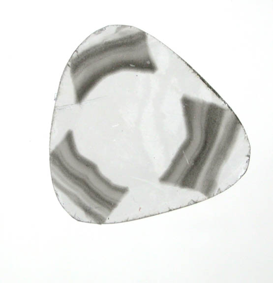 Diamond (0.28 carat polished slice with sector-zoned inclusions) from Zimbabwe