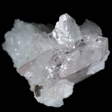 Beryl var. Morganite on Albite from Conselheiro Pea, Minas Gerais, Brazil