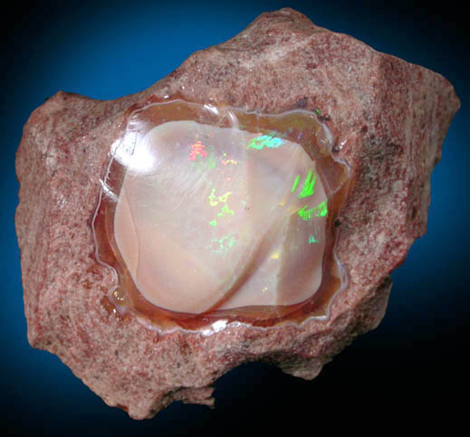 Opal var. Fire opal from Tequisquiapan, Queretaro, Mexico