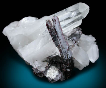 Hbnerite and Quartz from Black Pine Mine, Flint Creek Valley, Granite County, Montana