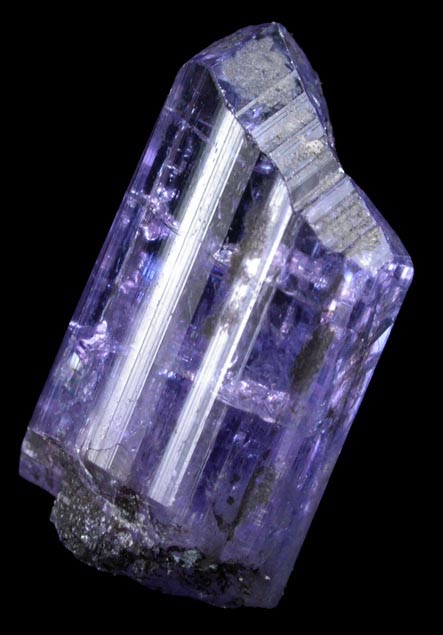 Tanzanite Crystal (Tanzanite = the blue gem variety of Zoisite) from Merelani Hills, western slope of Lelatama Mountains, Arusha Region, Tanzania (Type Locality for Tanzanite)