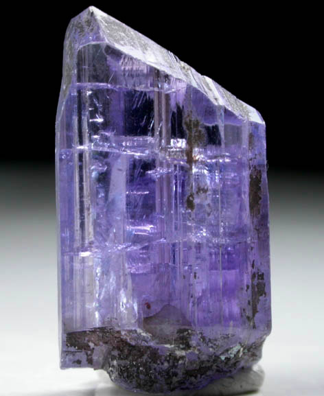 Tanzanite Crystal (Tanzanite = the blue gem variety of Zoisite) from Merelani Hills, western slope of Lelatama Mountains, Arusha Region, Tanzania (Type Locality for Tanzanite)