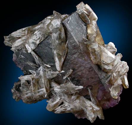 Fluorite with Calcite from Cave-in-Rock District, Hardin County, Illinois