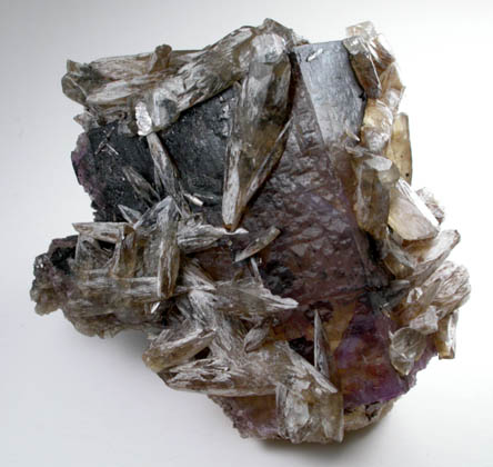 Fluorite with Calcite from Cave-in-Rock District, Hardin County, Illinois