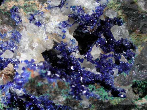 Azurite and Malachite on Quartz from Durango, Mexico