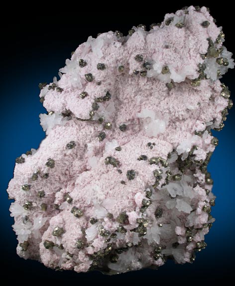 Rhodochrosite, Pyrite, Quartz from Milpo Mine, San Carlos Vein, Pasco Department, Peru