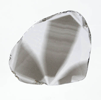 Diamond (0.34 carat polished slice with sector-zoned inclusions) from Zimbabwe