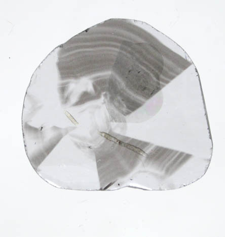 Diamond (0.19 carat polished slice with sector-zoned inclusions) from Zimbabwe