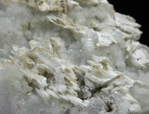 Quartz with Datolite and Quartz pseudomorph after Calcite from O and G Industries Southbury Quarry, Southbury, New Haven County, Connecticut