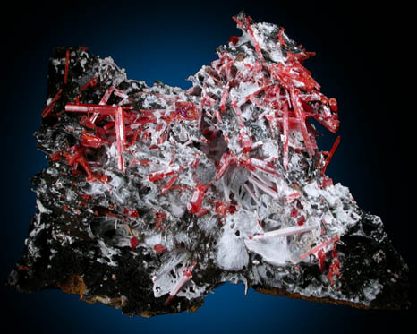 Crocoite and Gibbsite from Adelaide Mine, Dundas, Tasmania, Australia