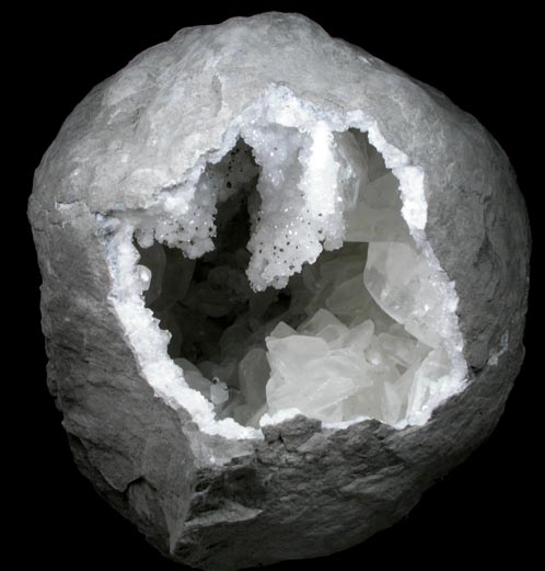 Calcite, Quartz and Pyrite Geode from Sheffler's Geode Mine, Alexandria, Clark County, Missouri