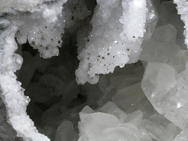 Calcite, Quartz and Pyrite Geode from Sheffler's Geode Mine, Alexandria, Clark County, Missouri