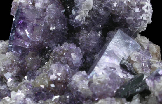 Fluorite, Ferberite, Muscovite from Yaogangxian Mine, Nanling Mountains, Hunan Province, China