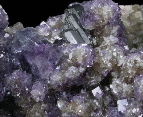 Fluorite, Ferberite, Muscovite from Yaogangxian Mine, Nanling Mountains, Hunan Province, China