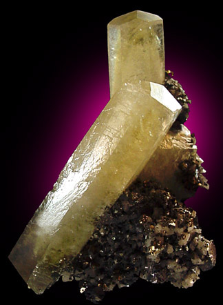 Calcite with Galena, Chalcopyrite from St. Joe Lead District, Missouri