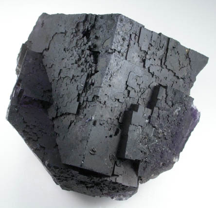 Fluorite with Bitumen coating from Annabel Lee Mine, Harris Creek District, Hardin County, Illinois