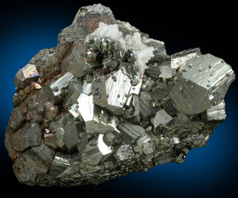 Pyrite with Calcite from Concepcin del Oro, Zacatecas, Mexico