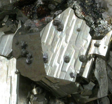 Pyrite with Calcite from Concepcin del Oro, Zacatecas, Mexico