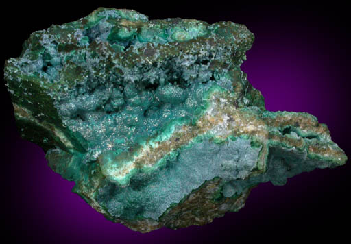 Chrysocolla pseudomorphs after Hemimorphite from 79 Mine, Banner District, near Hayden, Gila County, Arizona