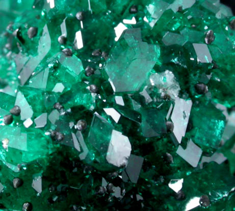 Dioptase with Calcite from Tsumeb Mine, Otavi-Bergland District, Oshikoto, Namibia